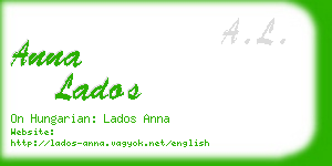 anna lados business card